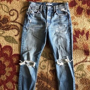 GRLFRND Karolina Ripped High Waist Petite